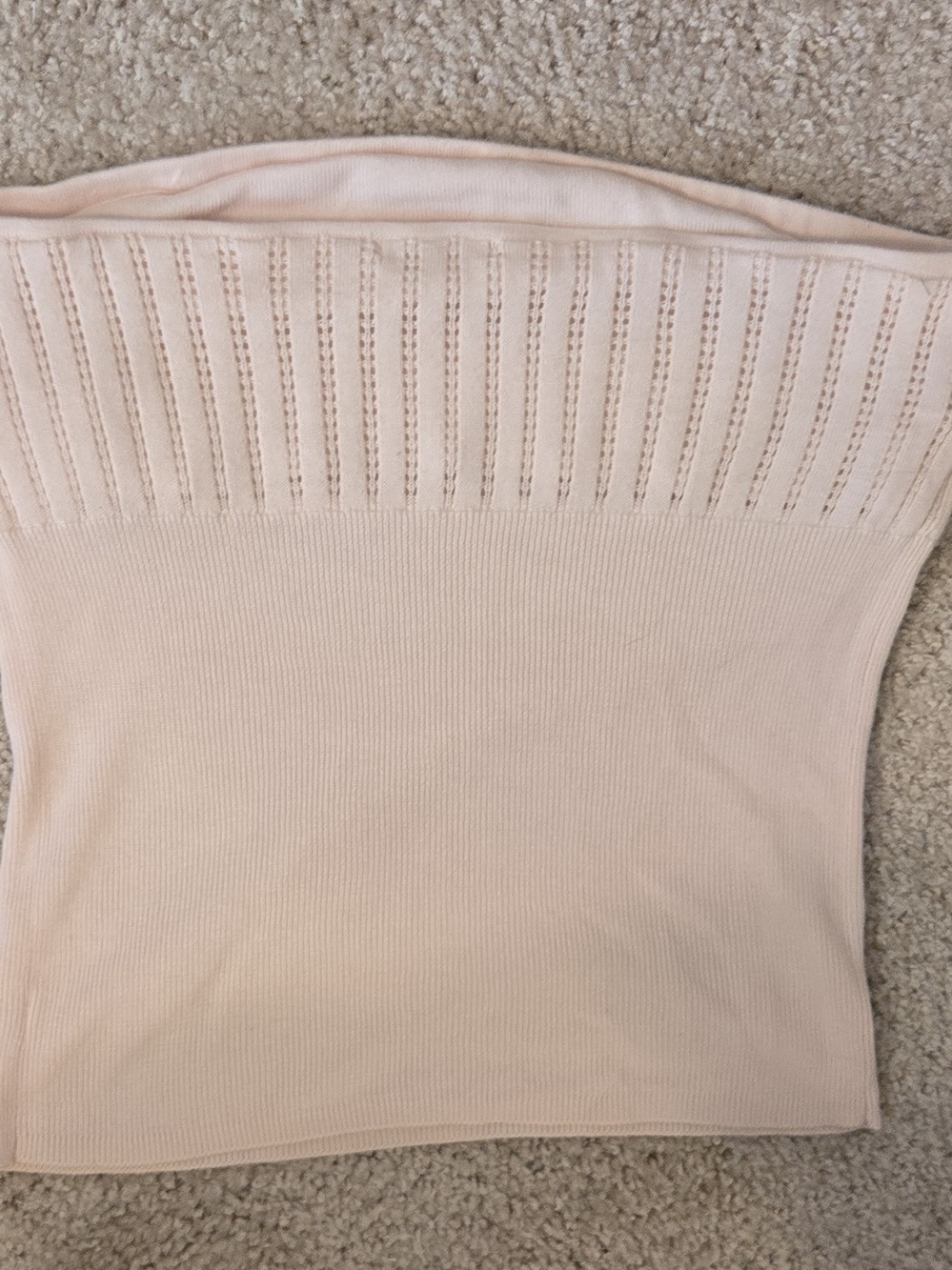 Daisy Fuentes Tube top Ribbed Knit Sweater - Light Pink